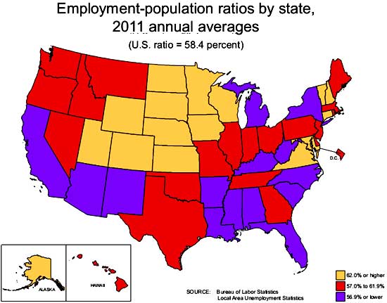 pop emp ratio state 11